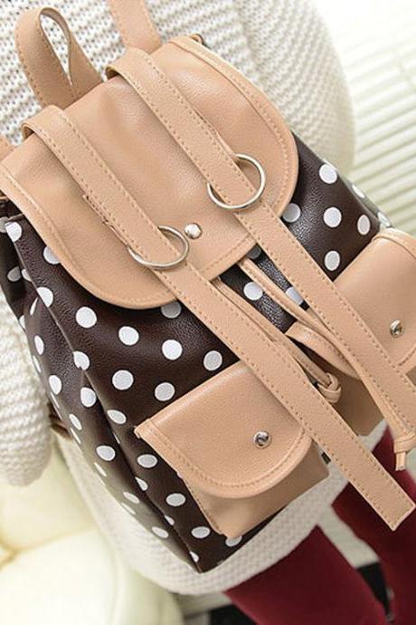 cream color backpack