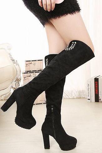 knee high lace up flats